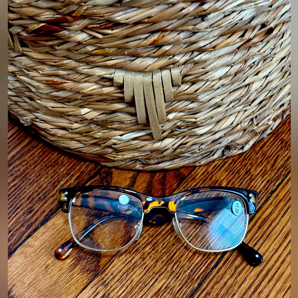 Tortoiseshell Half-Rim Reading Glasses - 1.50 Strength